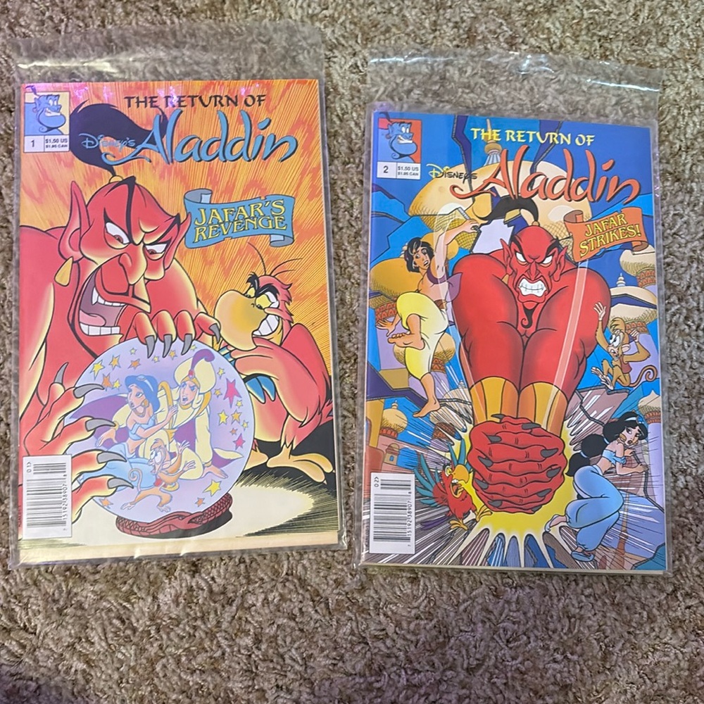 The Return of Aladdin comic books from 1993 - vintage Disney memorabilia